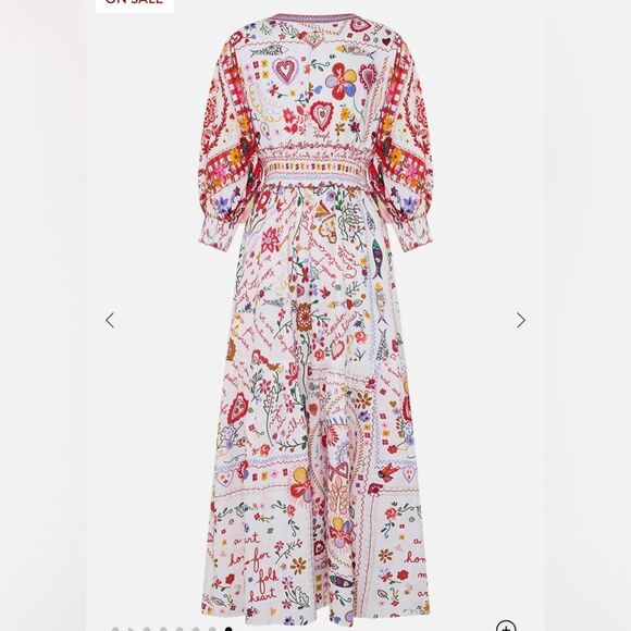 9 NWT 1200.00 Camilla Shirred Waistband Long Dress
A Kitsch In Time Medium - Picture 6 of 8